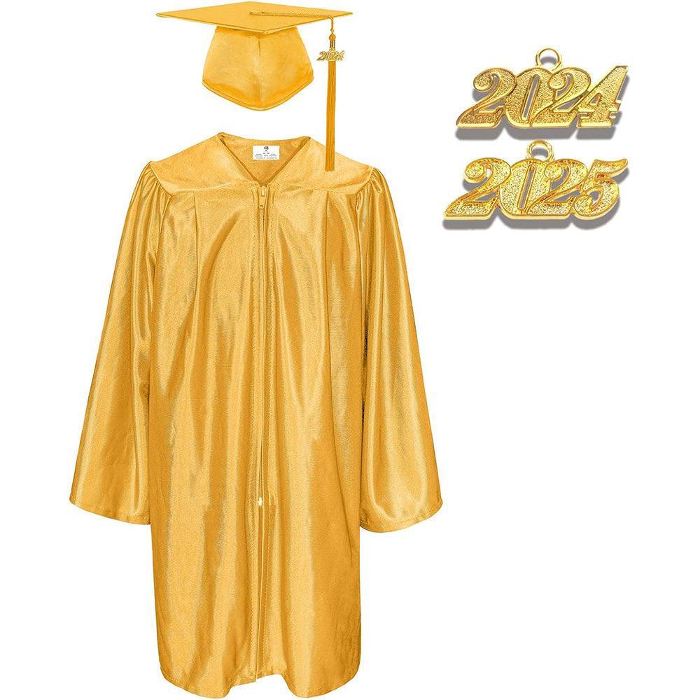 12 Colors Shiny Kindergarten/Preschool Graduation Cap and Gown - Graduation Gown and Cap