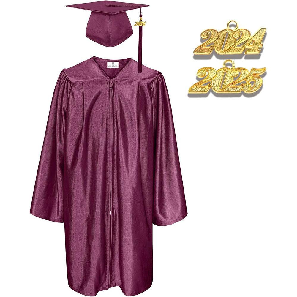 12 Colors Shiny Kindergarten/Preschool Graduation Cap and Gown - Graduation Gown and Cap
