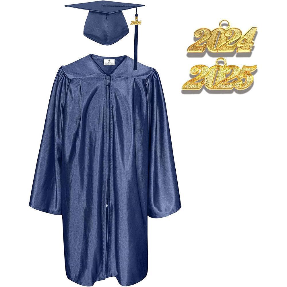 12 Colors Shiny Kindergarten/Preschool Graduation Cap and Gown - Graduation Gown and Cap