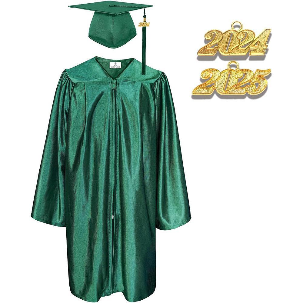 12 Colors Shiny Kindergarten/Preschool Graduation Cap and Gown - Graduation Gown and Cap