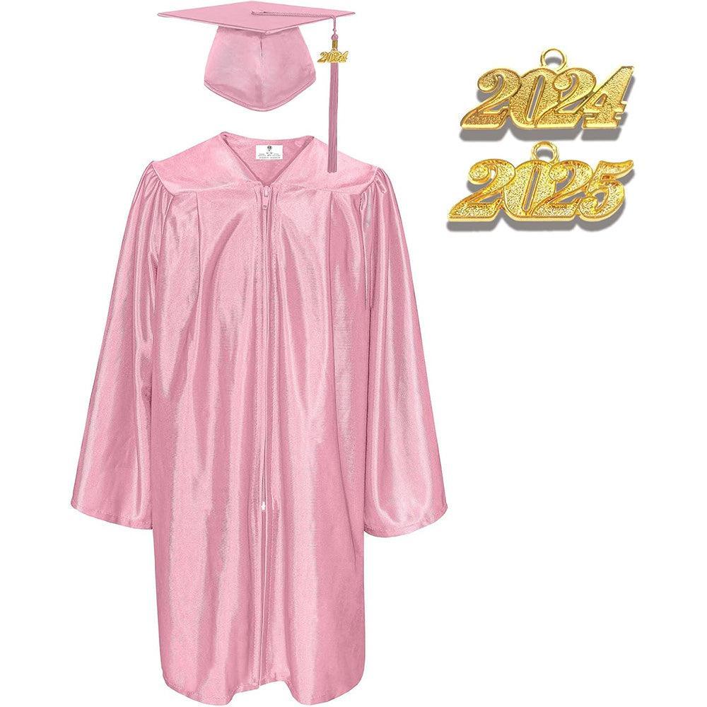 12 Colors Shiny Kindergarten/Preschool Graduation Cap and Gown - Graduation Gown and Cap