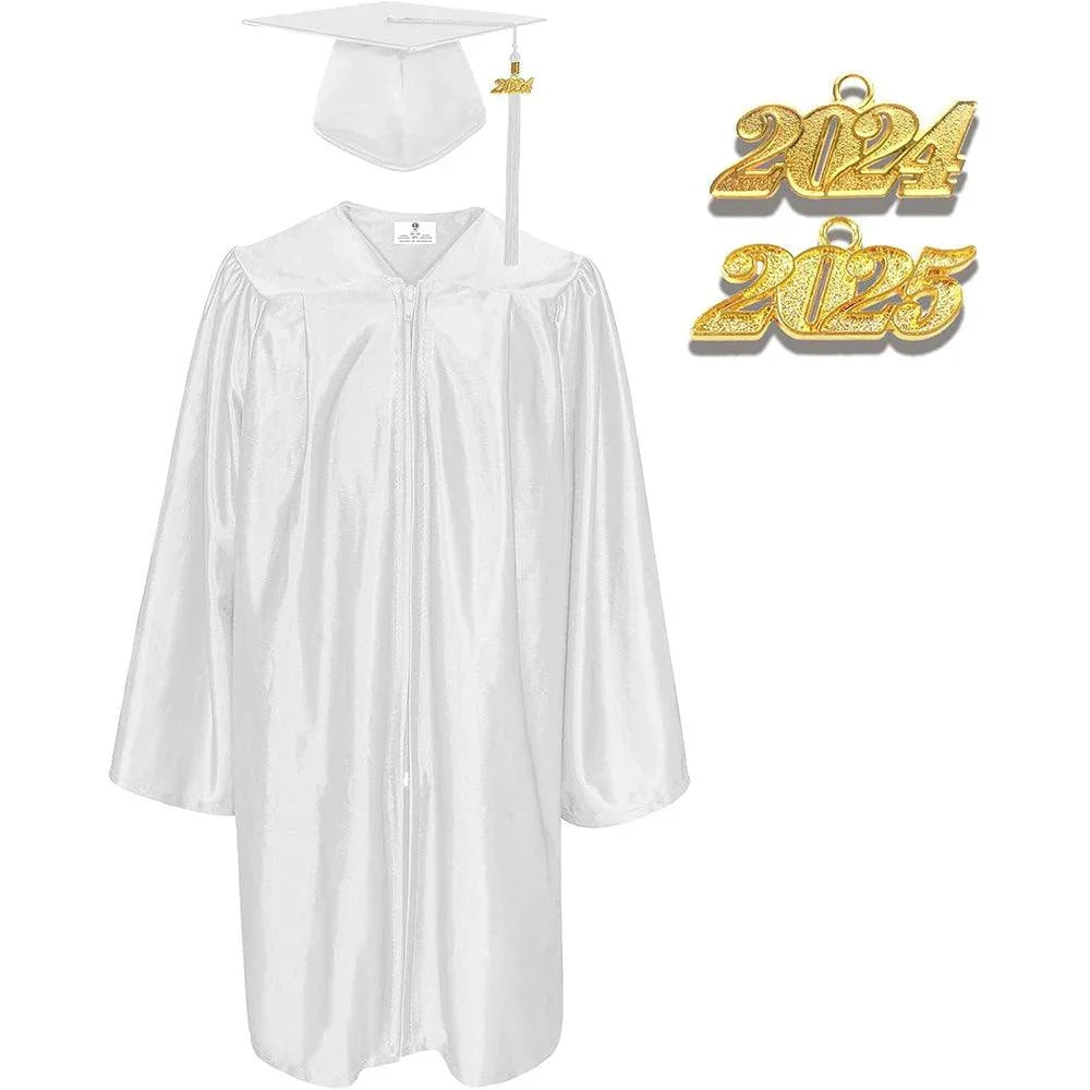 12 Colors Shiny Kindergarten/Preschool Graduation Cap and Gown - Graduation Gown and Cap