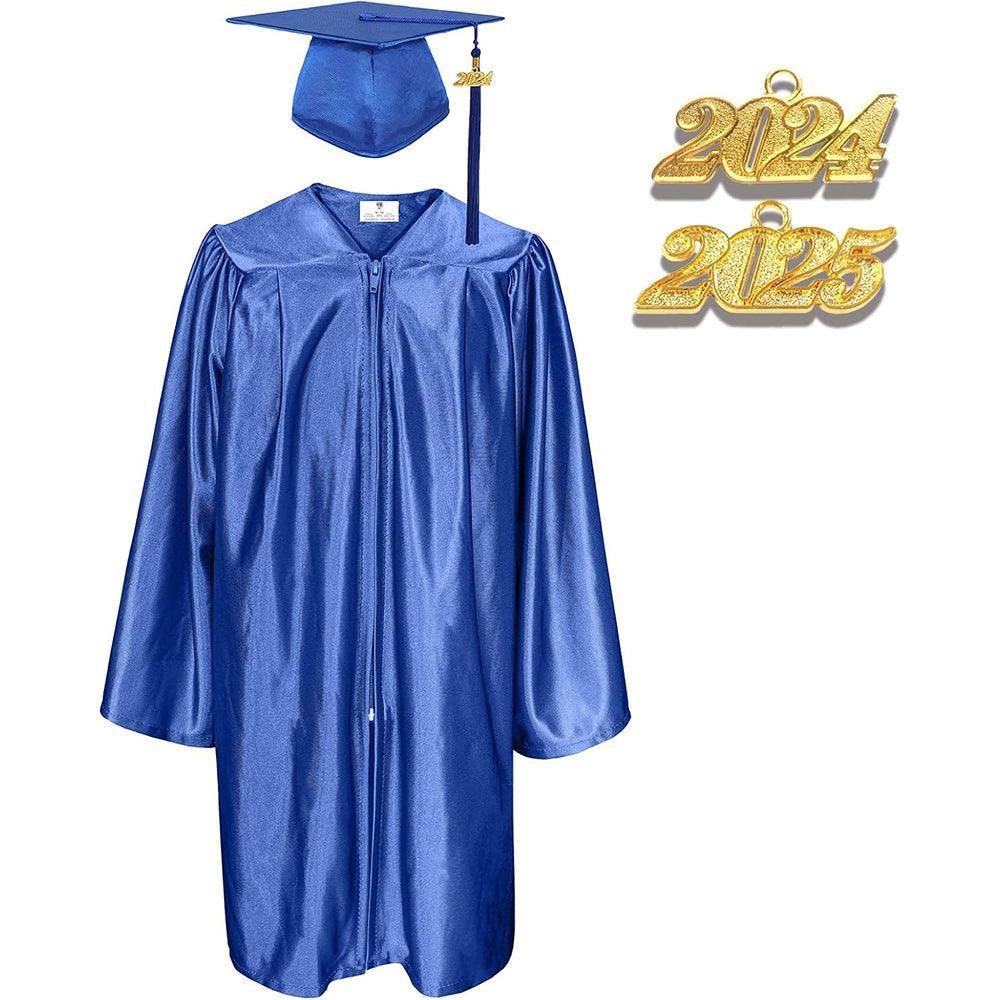 12 Colors Shiny Kindergarten/Preschool Graduation Cap and Gown - Graduation Gown and Cap