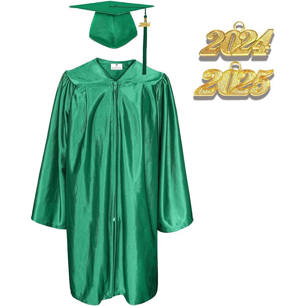 12 Colors Shiny Kindergarten/Preschool Graduation Cap and Gown - Graduation Gown and Cap
