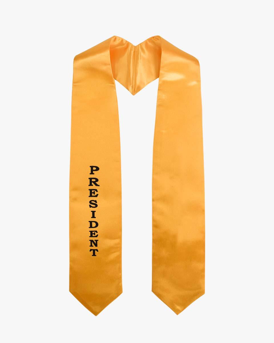 Gold Imprinted stole - 4 Styles Availble - Graduation Gown and Cap