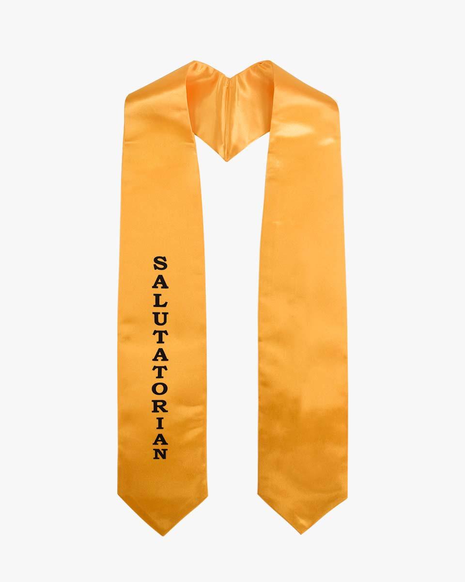 Gold Imprinted stole - 4 Styles Availble - Graduation Gown and Cap