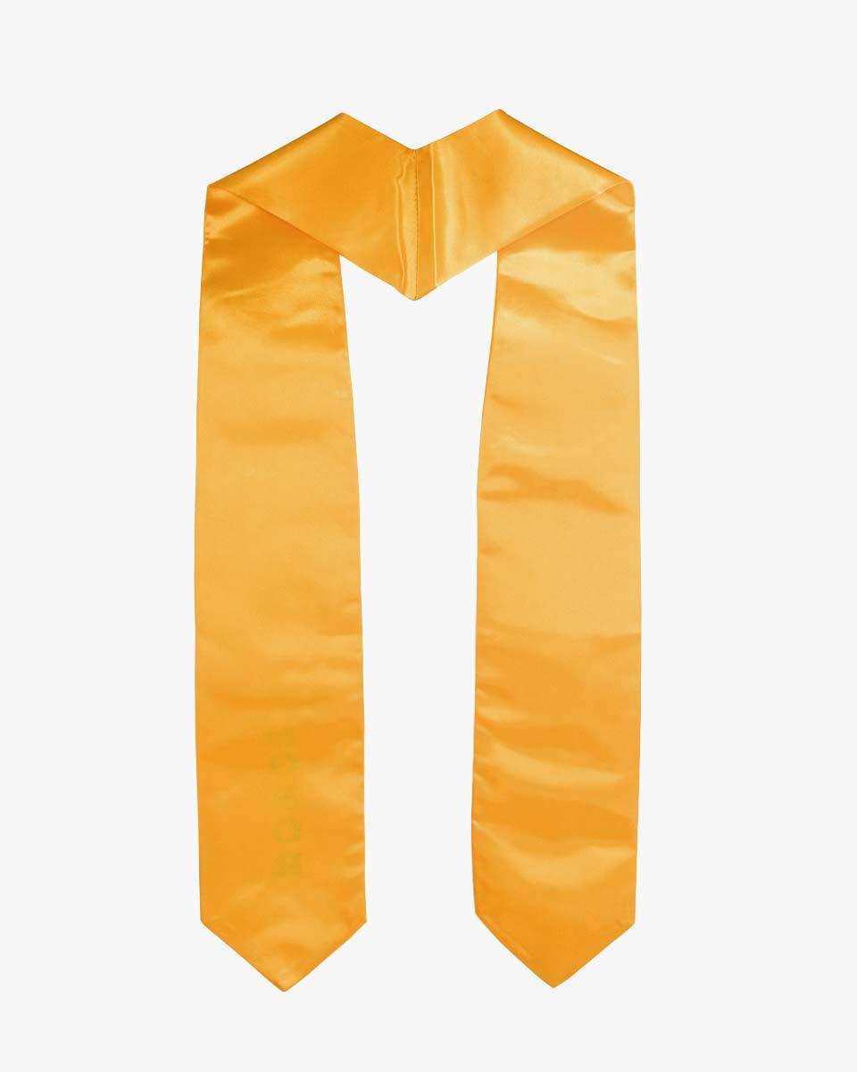 Gold Imprinted stole - 4 Styles Availble - Graduation Gown and Cap