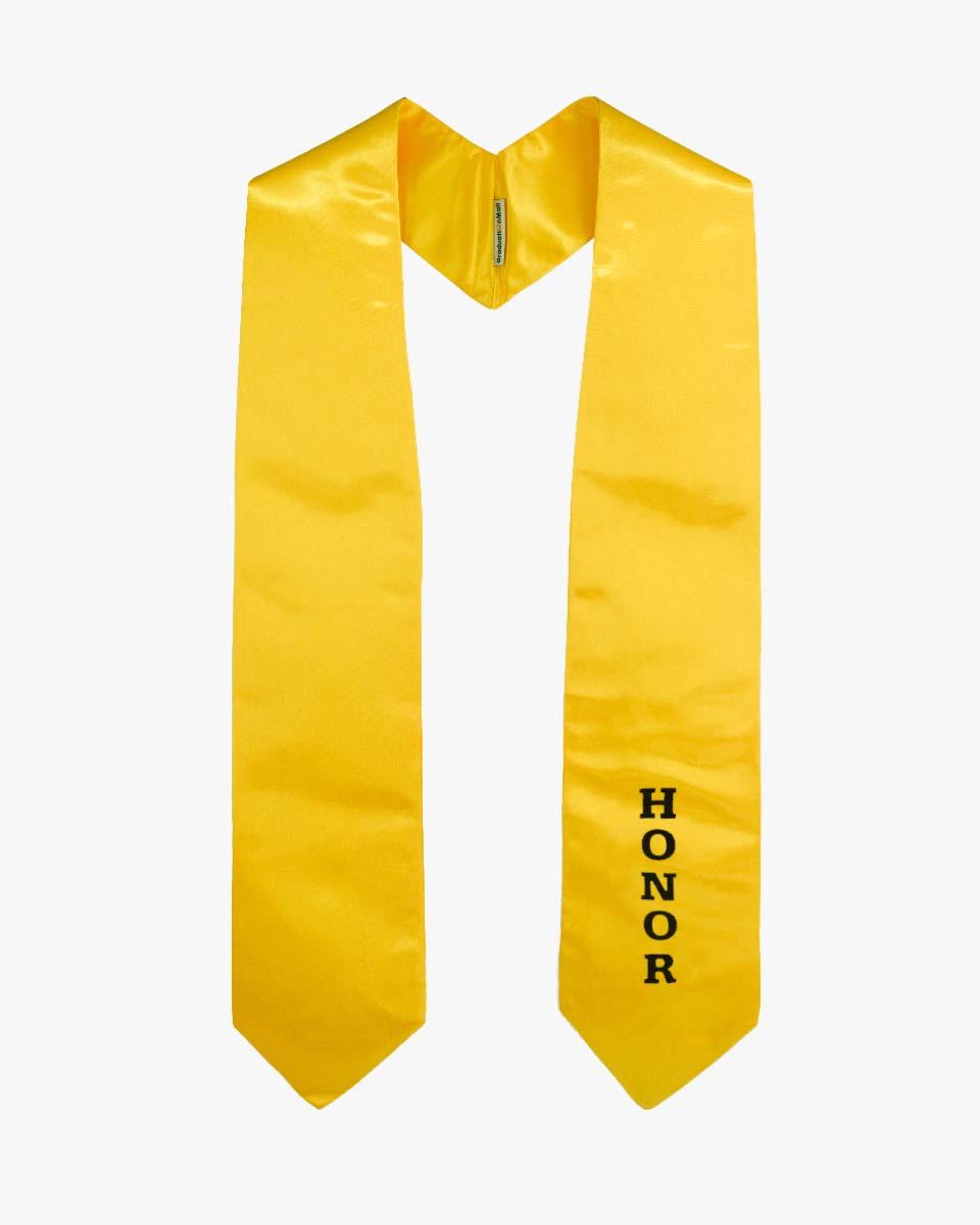 Gold Imprinted stole - 4 Styles Availble - Graduation Gown and Cap