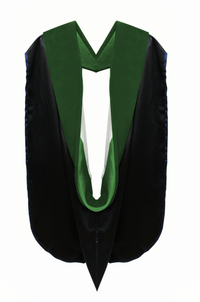 Doctor of Medicine Hood - Kelly Green & White - Graduation Gown and Cap