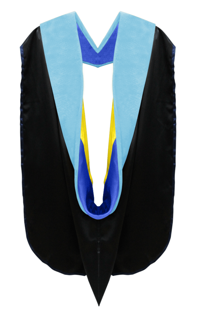 Doctor of Education Hood - Royal Blue & Gold - Graduation Gown and Cap