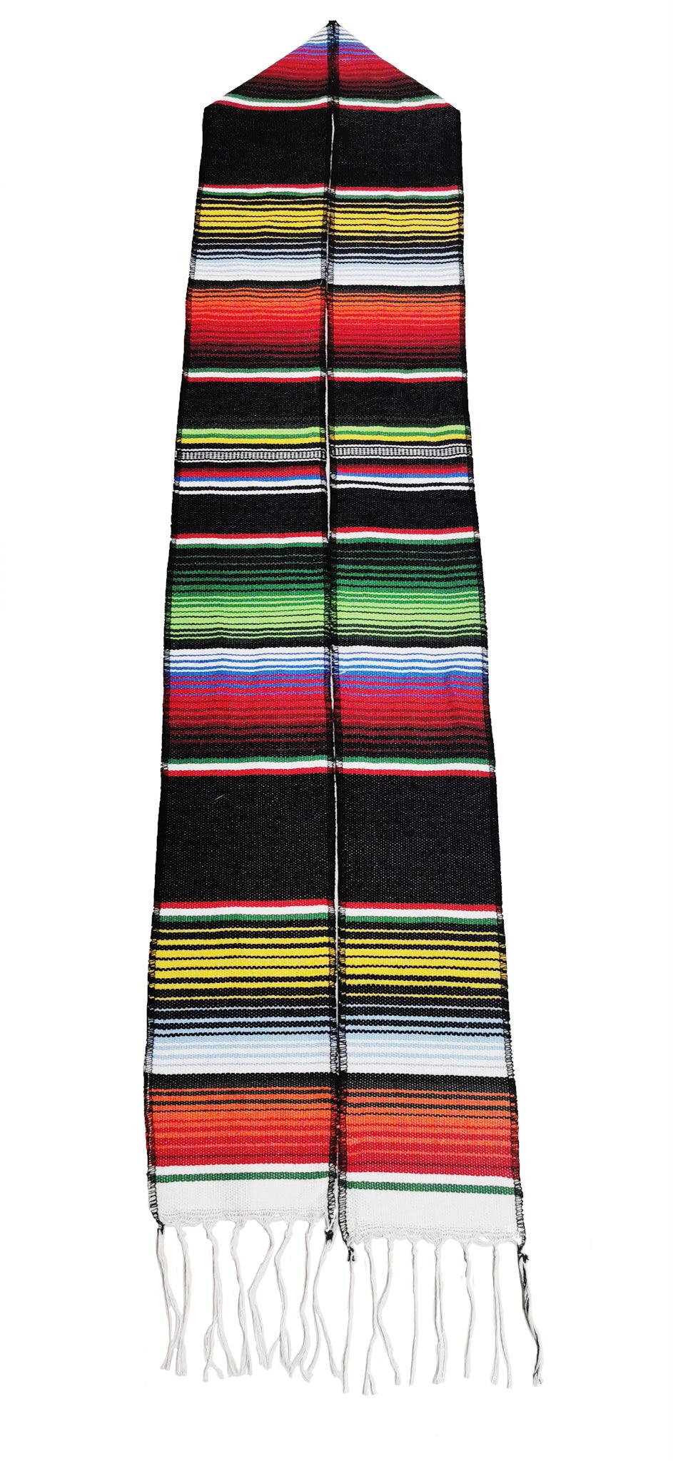 Black Mexican Serape Graduation Stole/Sash - Graduation Gown and Cap