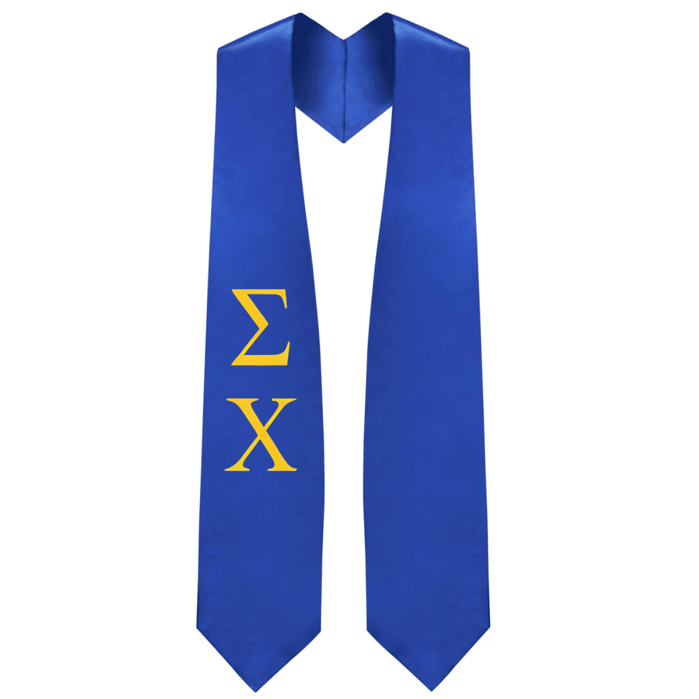 Sigma Chi Greek Lettered Stole - Graduation Gown and Cap