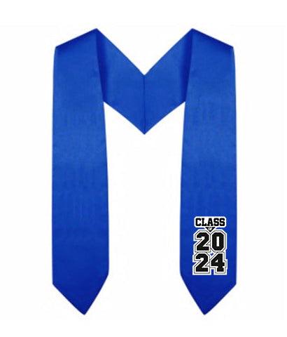 Royal Blue Kindergarten/Preschool Class of Stole - Graduation Gown and Cap