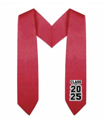Red Kindergarten/Preschool Class of Stole - Graduation Gown and Cap
