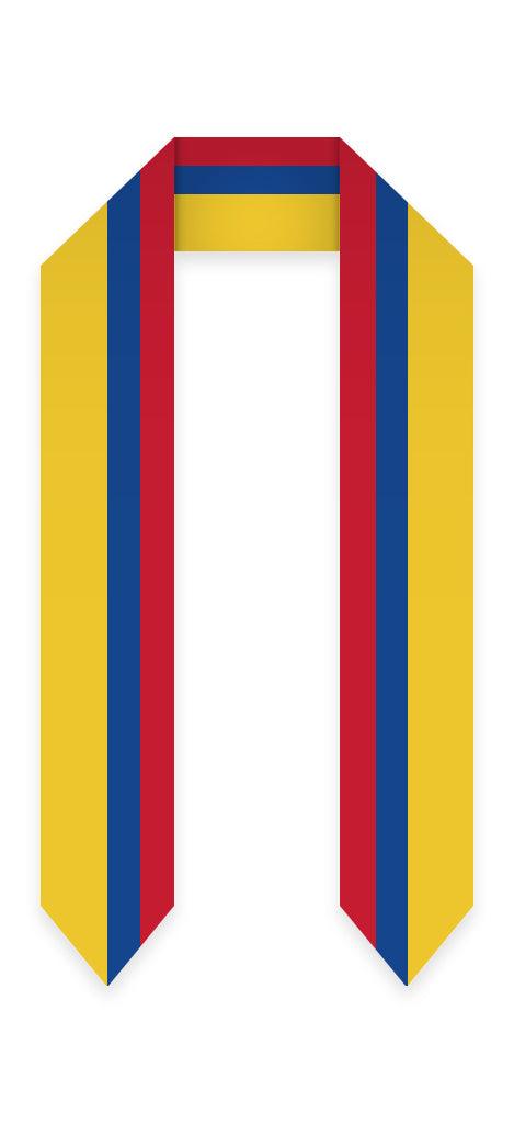 Colombia Graduation Stole - Colombia Flag Sash - Graduation Gown and Cap