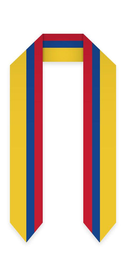 Colombia Graduation Stole - Colombia Flag Sash - Graduation Gown and Cap
