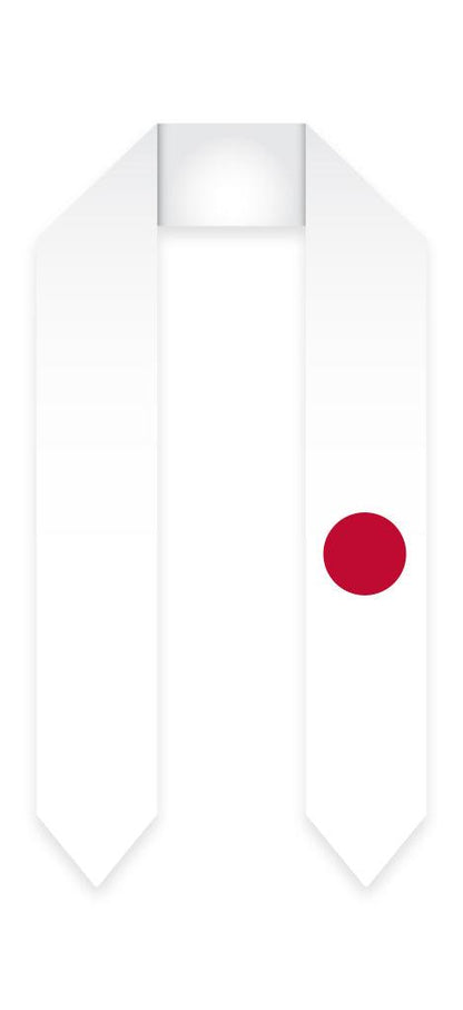 Japan Graduation Stole - Japanese Flag Sash - Graduation Gown and Cap