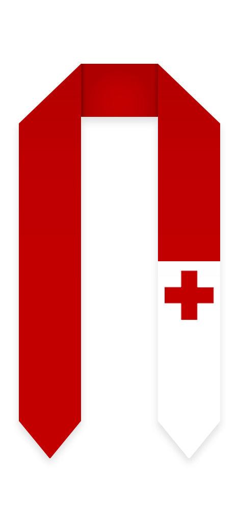 Tonga Graduation Stole - Tonga Flag Sash - Graduation Gown and Cap