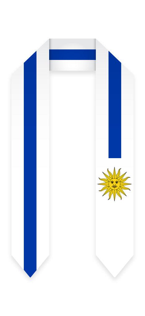 Uruguay Graduation Stole - Uruguayan Flag Sash - Graduation Gown and Cap