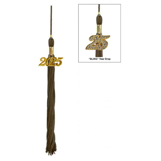 Shiny Brown Elementary Cap & Tassel - Graduation Gown and Cap