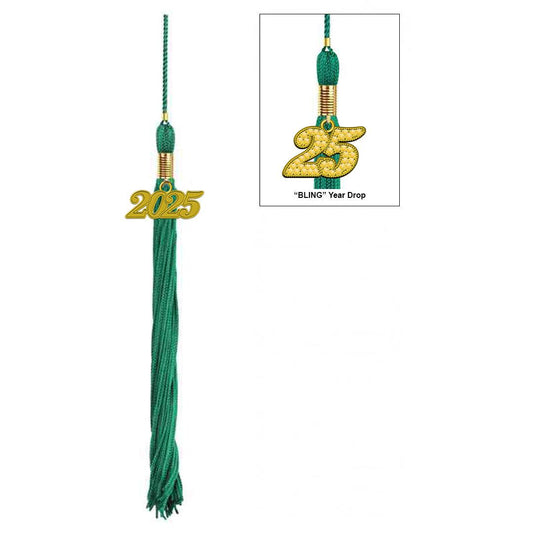 Matte Emerald Green Junior High/Middle School Cap & Tassel - Graduation Gown and Cap