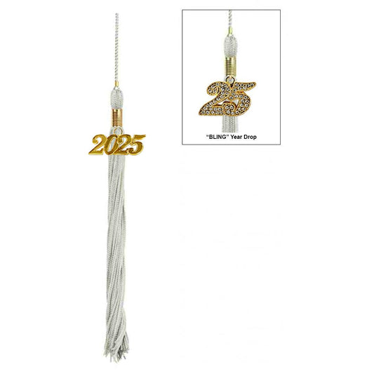 Shiny Silver Junior High/Middle School Cap & Tassel - Graduation Gown and Cap