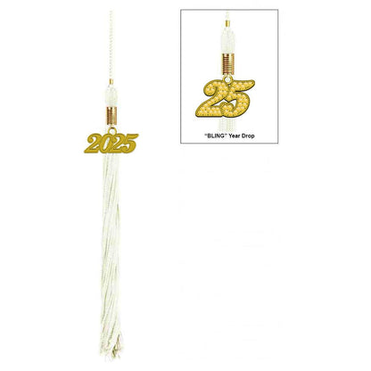 Shiny White Kindergarten/Preschool Cap & Tassel - Graduation Gown and Cap