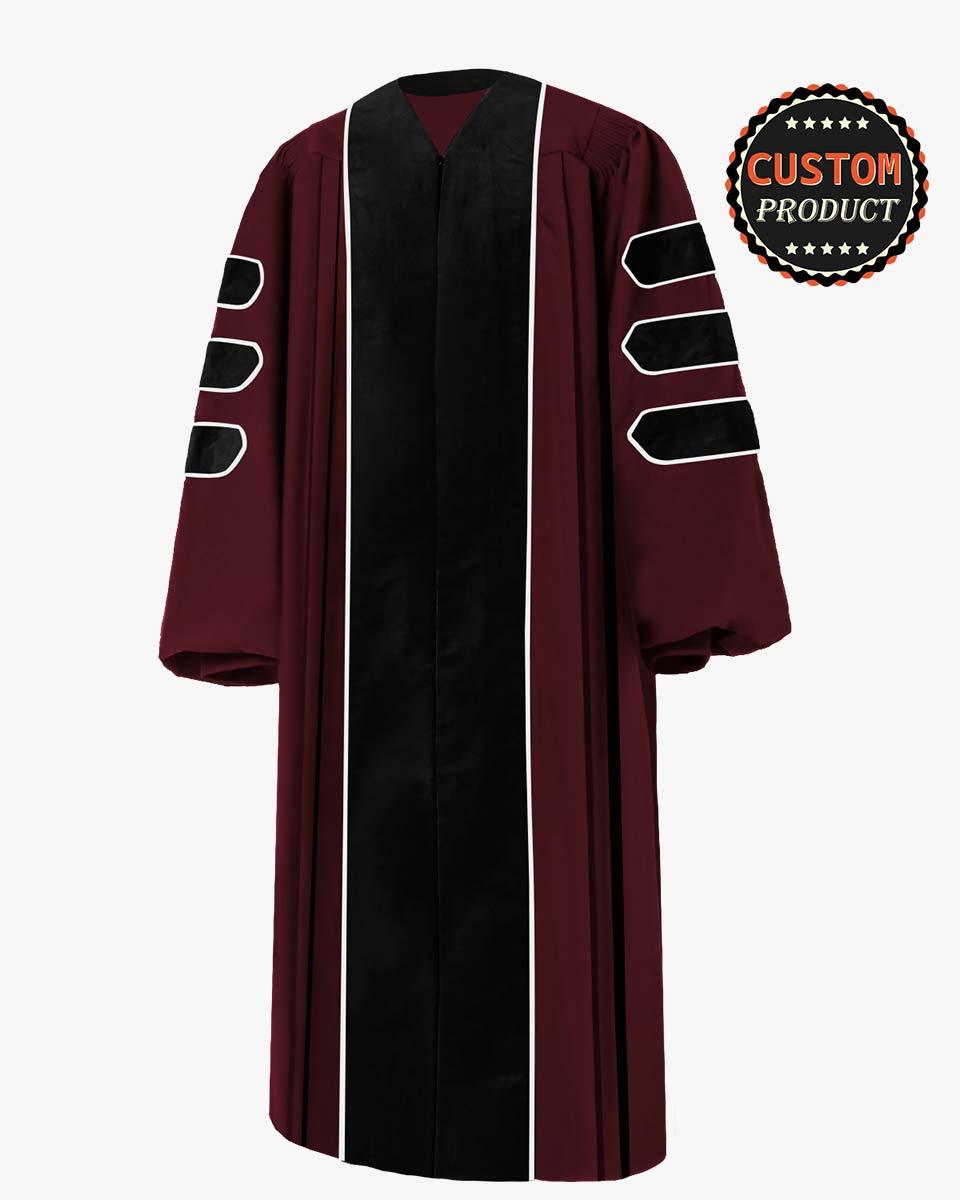 University of Massachusetts Amherst Doctoral Regalia Graduation Gown - Graduation Gown and Cap