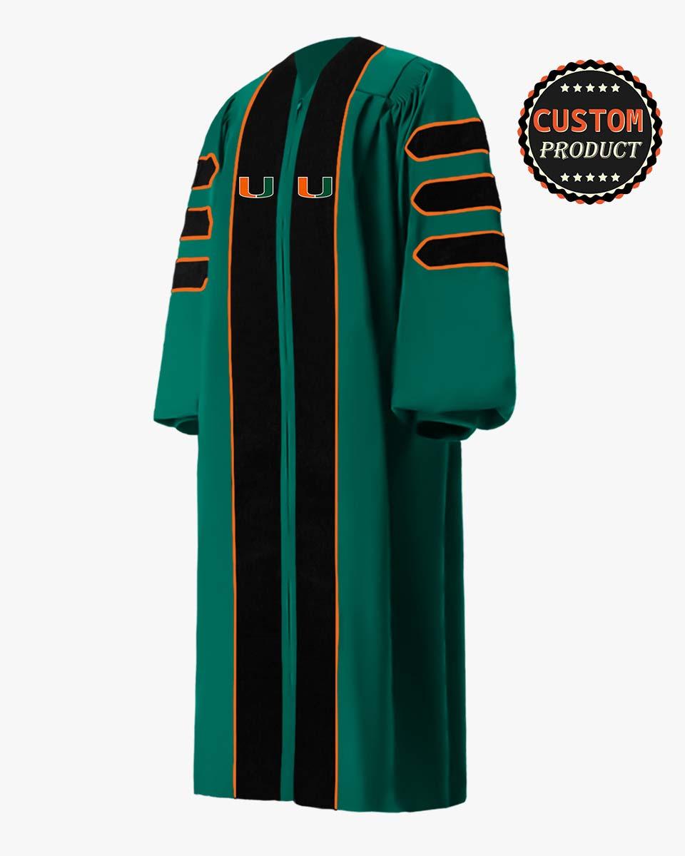 University of Miami Doctoral Regalia Graduation Gown - Graduation Gown and Cap