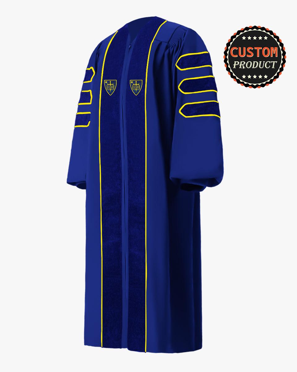 University of Notre Dame Doctoral Regalia Graduation Gown - Graduation Gown and Cap