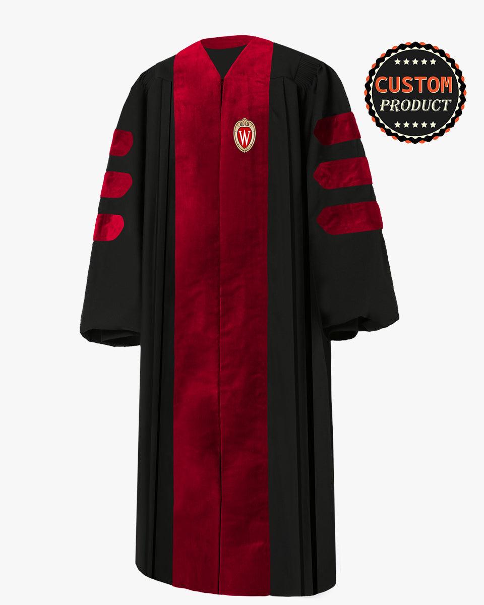 University of Wisconsin-Madison Doctoral Regalia Graduation Gown - Graduation Gown and Cap