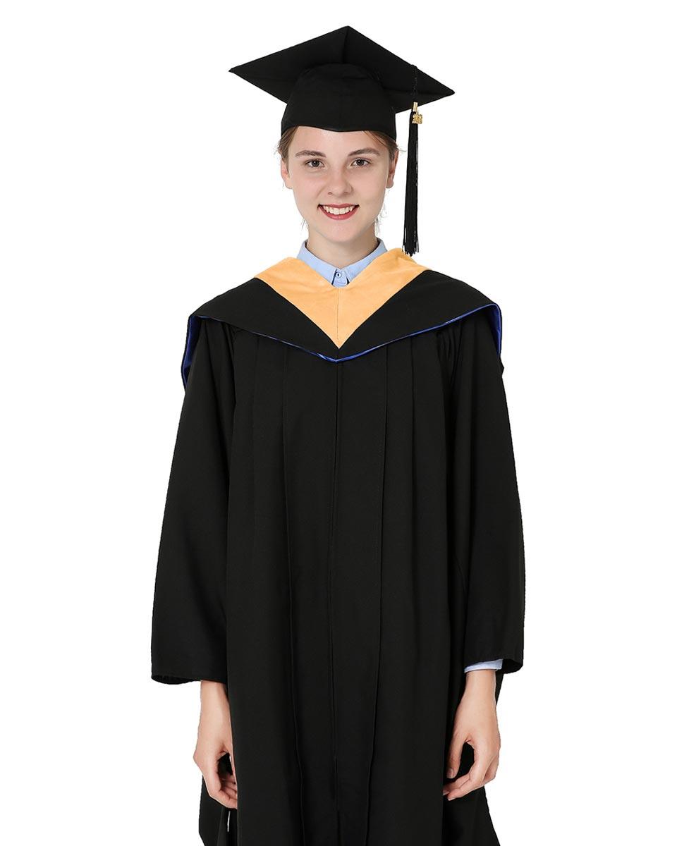 Deluxe Bachelor Hood - 15 Color Combinations Available - Graduation Gown and Cap