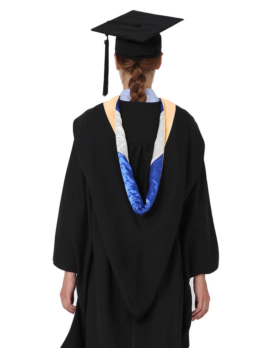 Deluxe Bachelor Hood - 15 Color Combinations Available - Graduation Gown and Cap