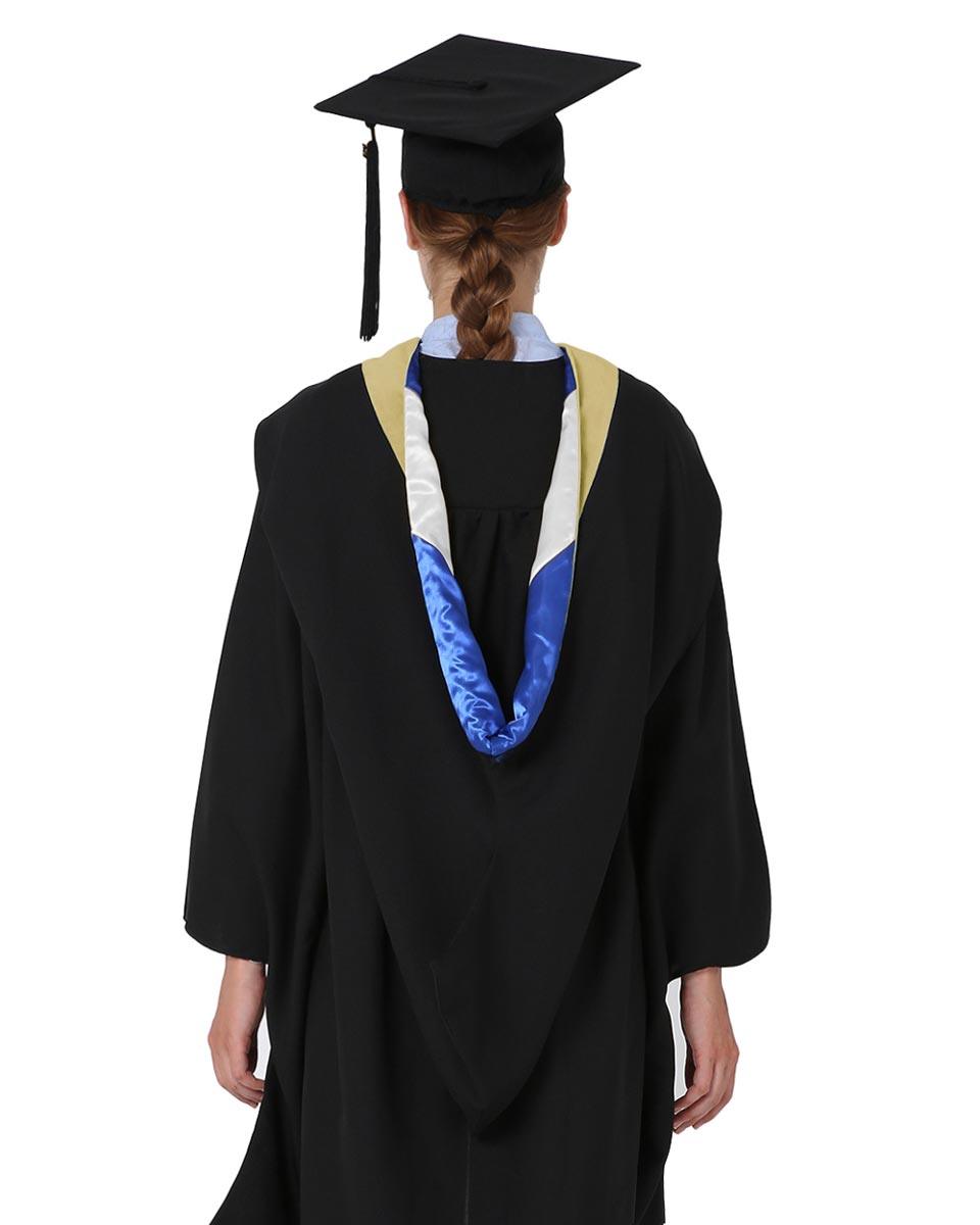 Deluxe Bachelor Hood - 15 Color Combinations Available - Graduation Gown and Cap