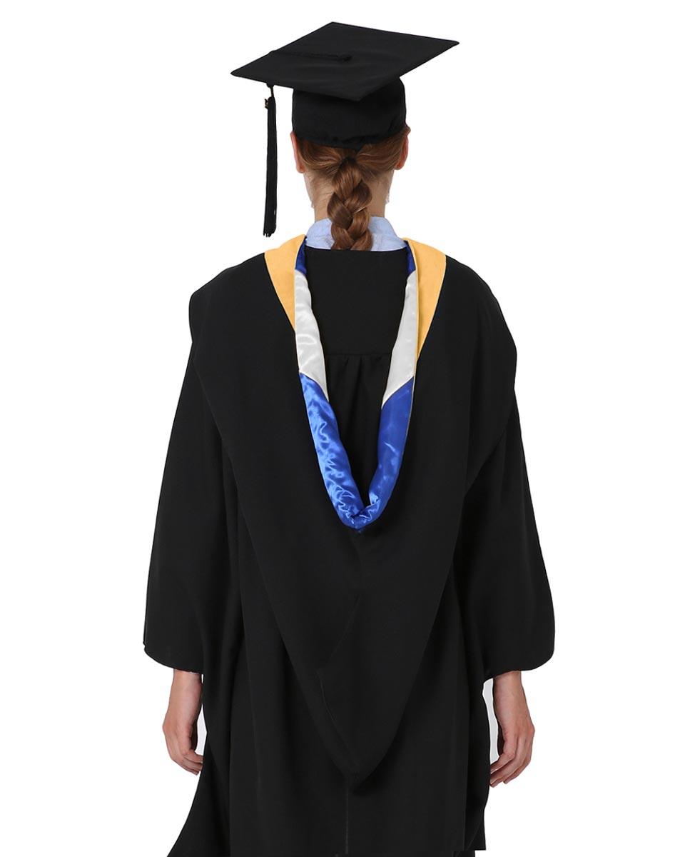 Deluxe Bachelor Hood - 15 Color Combinations Available - Graduation Gown and Cap