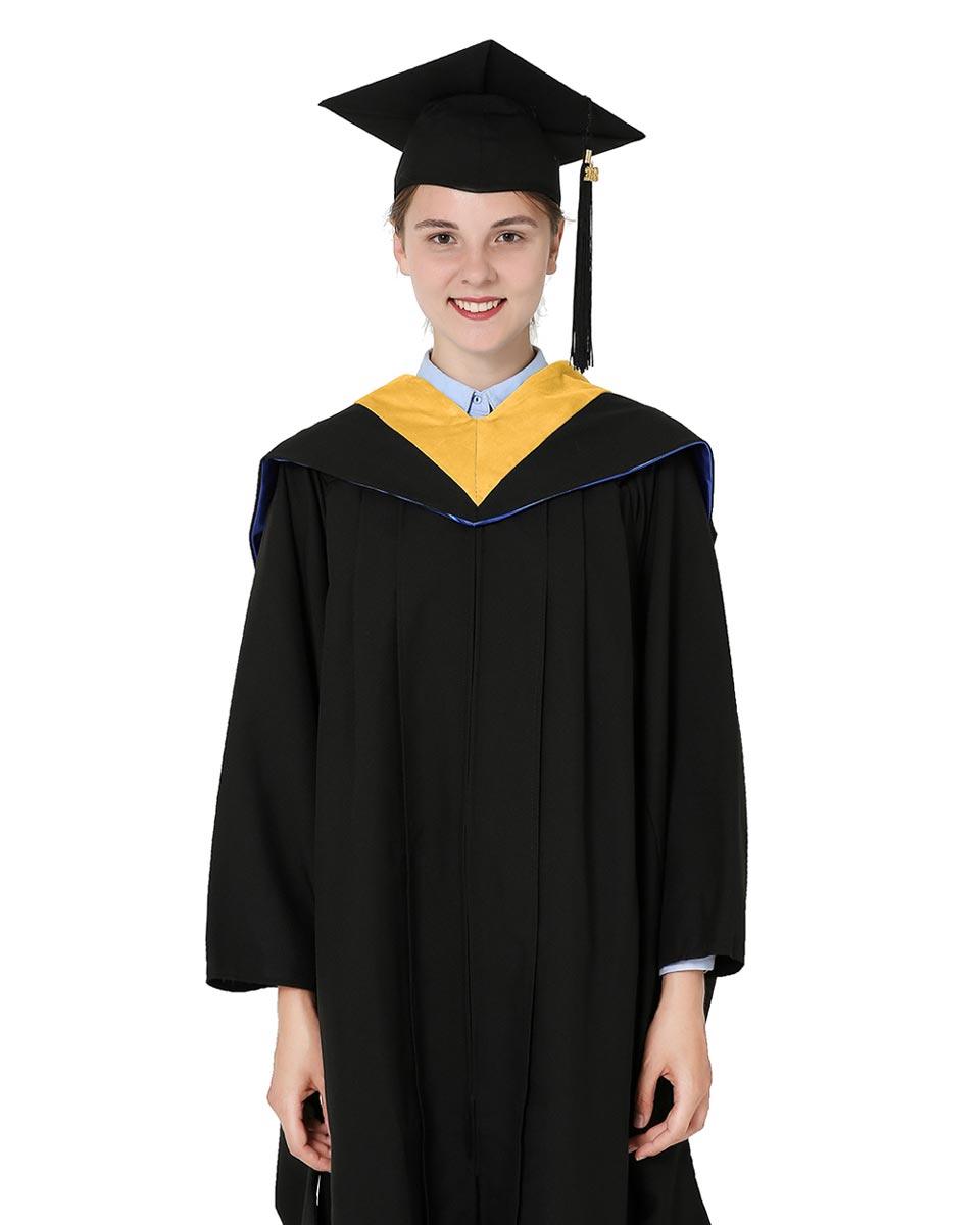 Deluxe Bachelor Hood - 15 Color Combinations Available - Graduation Gown and Cap