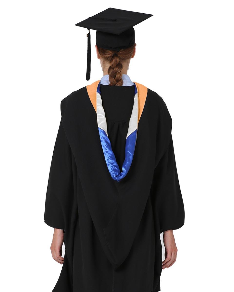 Deluxe Bachelor Hood - 15 Color Combinations Available - Graduation Gown and Cap
