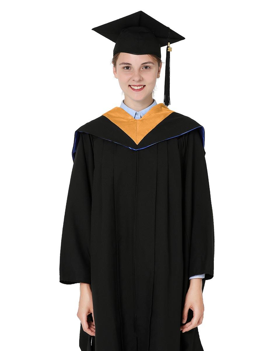 Deluxe Bachelor Hood - 15 Color Combinations Available - Graduation Gown and Cap