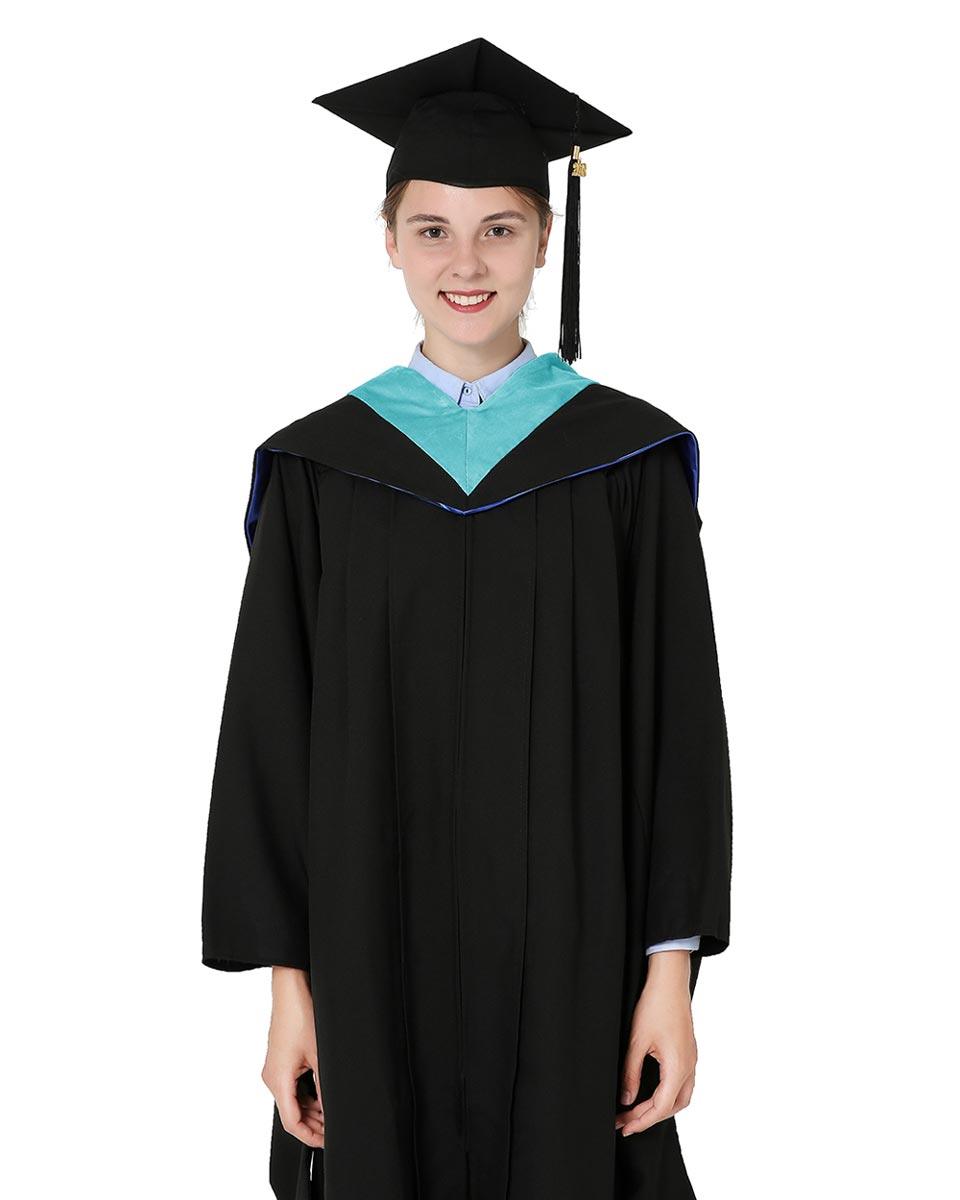 Deluxe Bachelor Hood - 15 Color Combinations Available - Graduation Gown and Cap