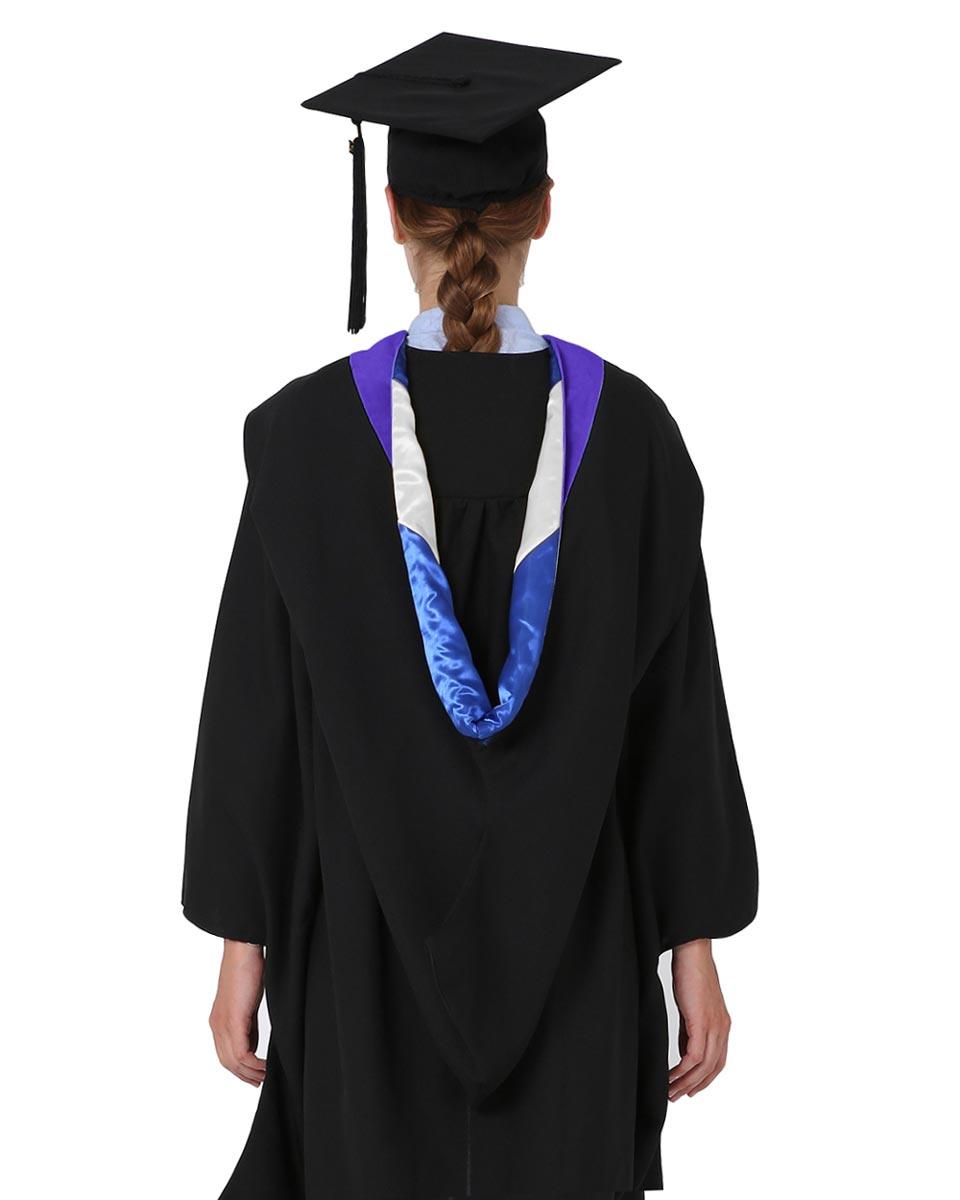 Deluxe Bachelor Hood - 15 Color Combinations Available - Graduation Gown and Cap