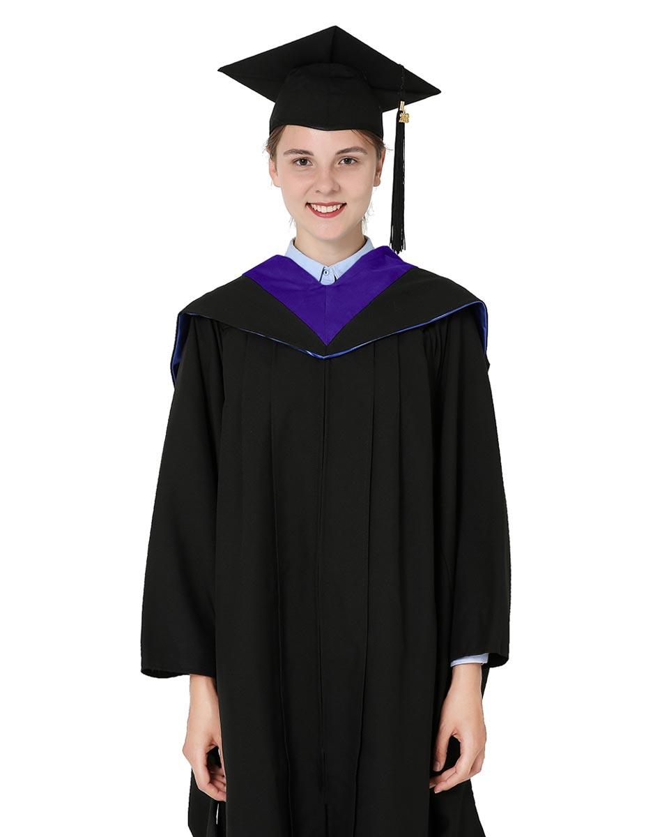 Deluxe Bachelor Hood - 15 Color Combinations Available - Graduation Gown and Cap