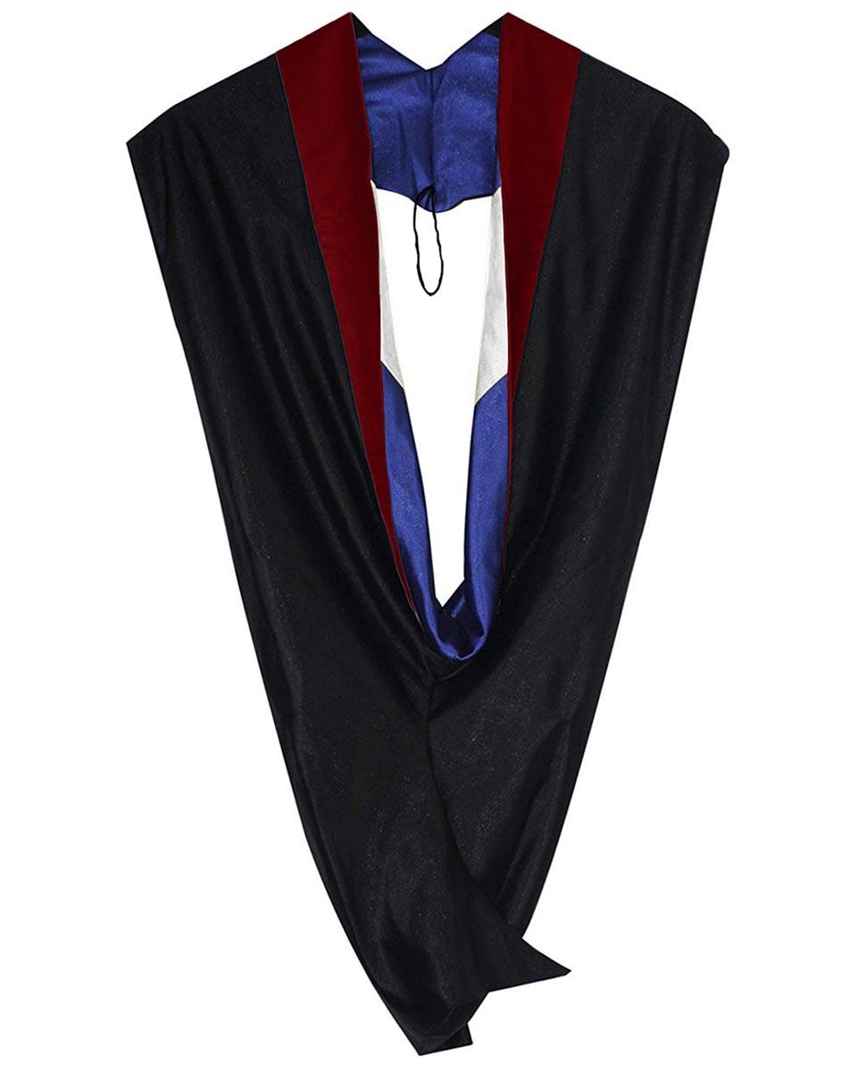Deluxe Bachelor Hood - 15 Color Combinations Available - Graduation Gown and Cap