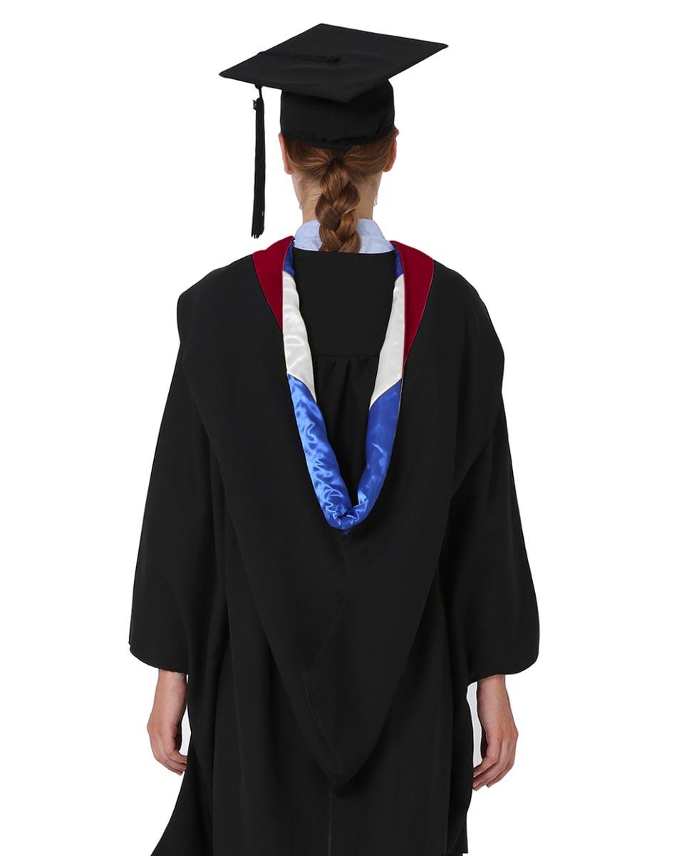 Deluxe Bachelor Hood - 15 Color Combinations Available - Graduation Gown and Cap