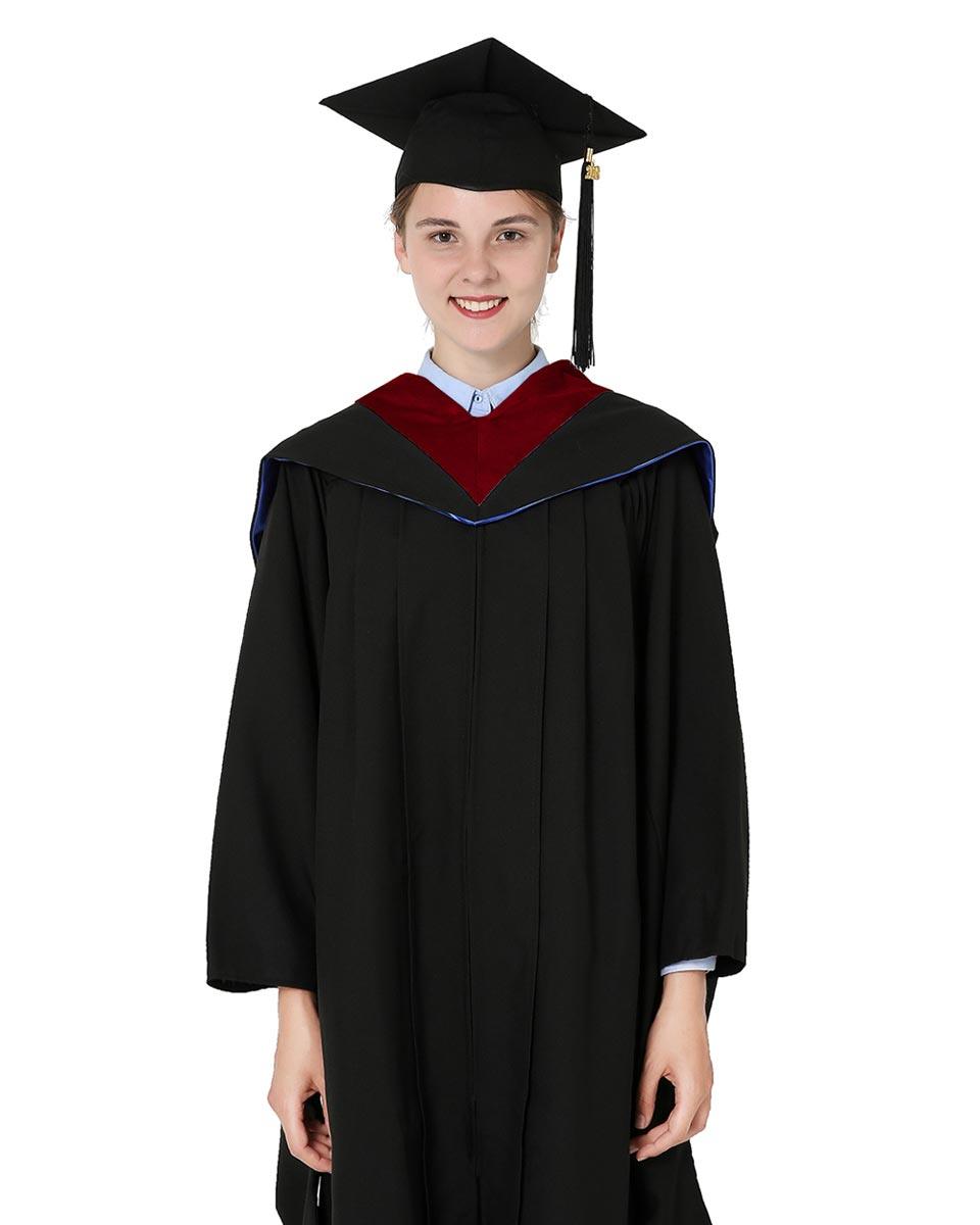 Deluxe Bachelor Hood - 15 Color Combinations Available - Graduation Gown and Cap