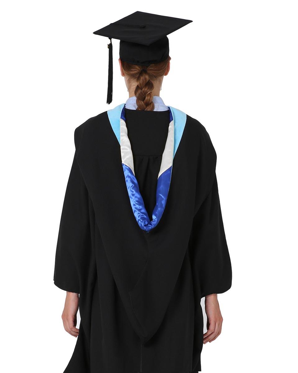 Deluxe Bachelor Hood - 15 Color Combinations Available - Graduation Gown and Cap