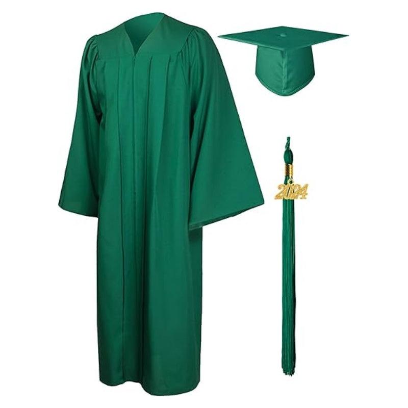 12 Colors Matte Elementary Graduation Cap and Gown - Graduation Gown and Cap