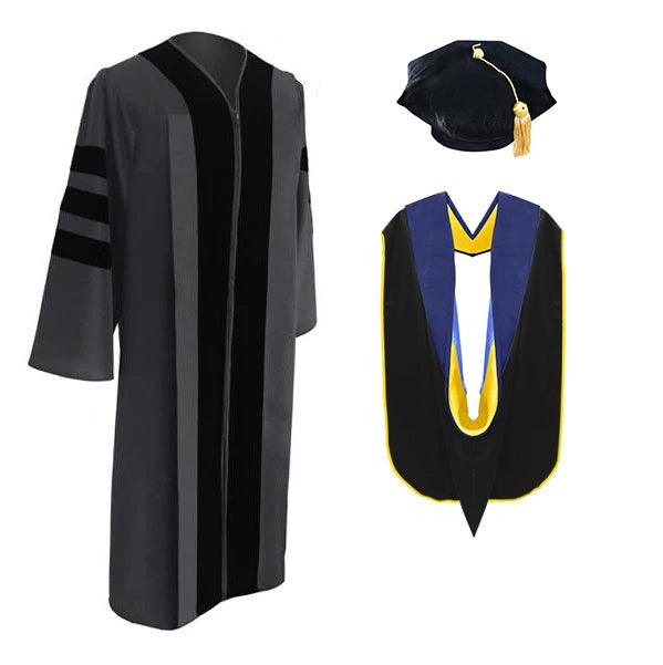 Classic Doctoral Regalia Package for UC San Diego Graduation - Graduation Gown and Cap