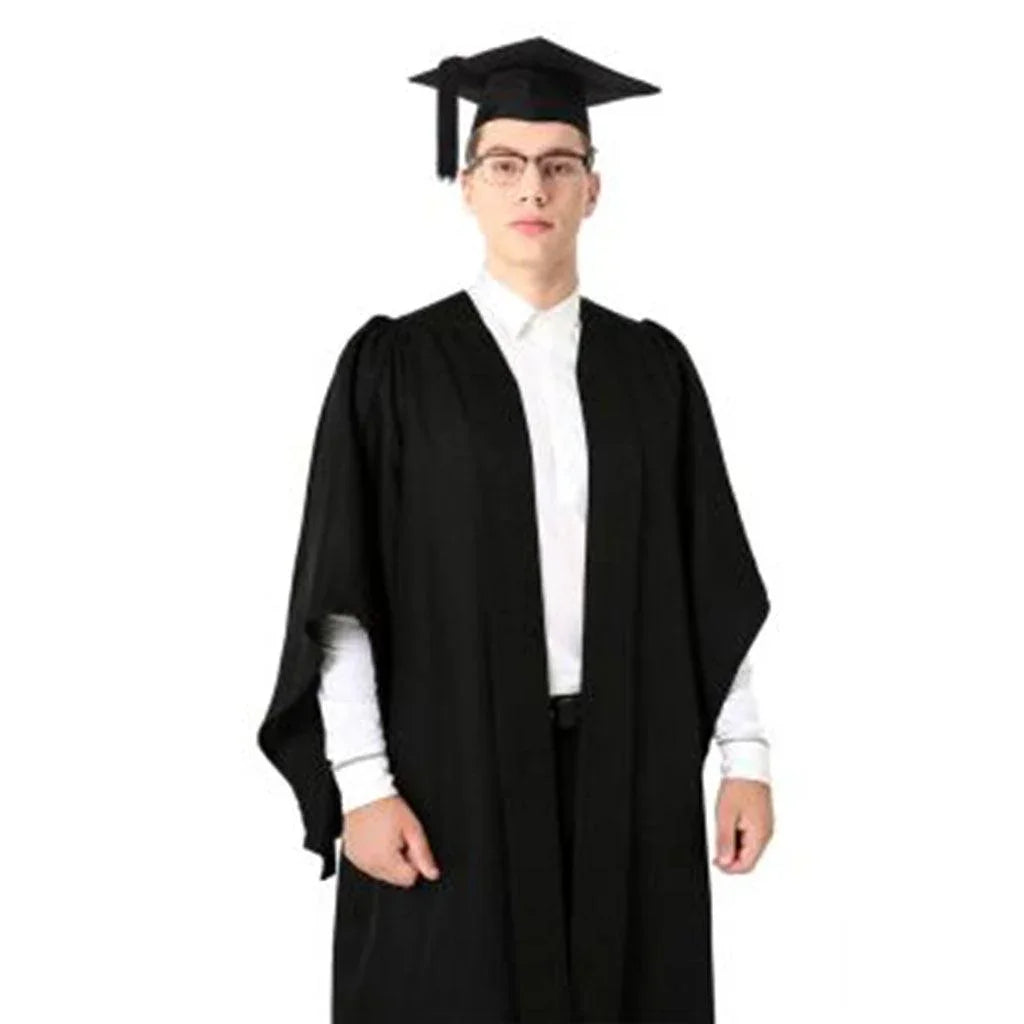 Classic British Bachelor's Degree Graduation Gown Uniform - Graduation Gown and Cap