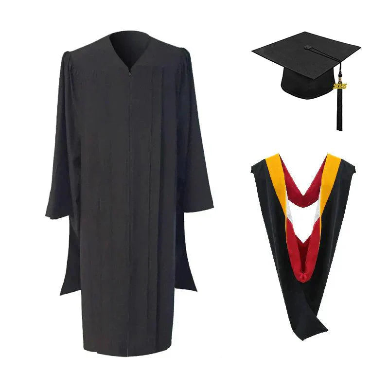 Masters Cap, Gown & Hood Package for Cal State Northridge Graduation - Graduation Gown and Cap