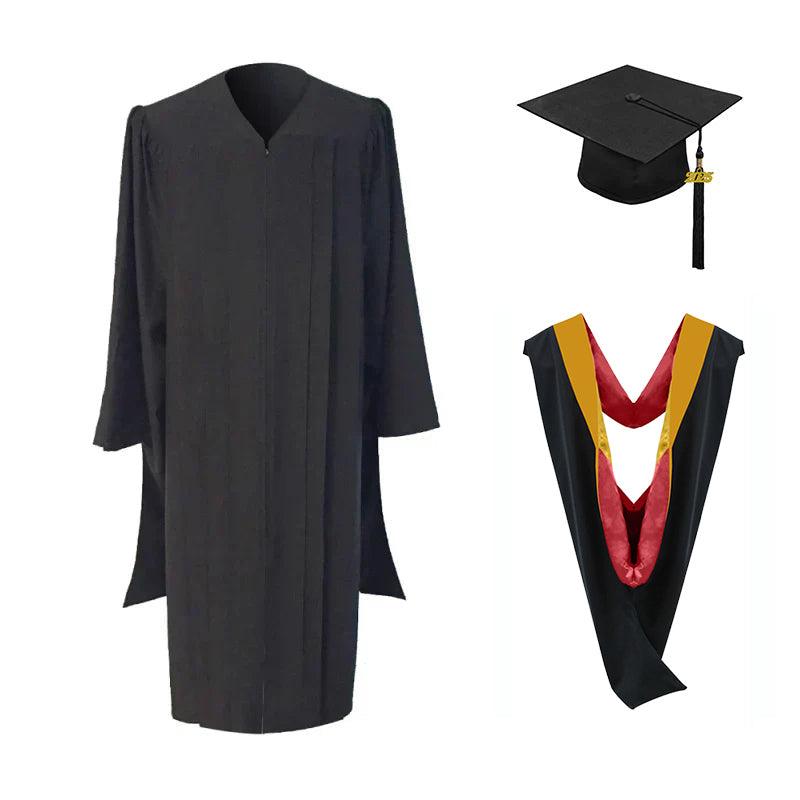 Masters Cap, Gown & Hood Package for Iowa State University Graduation - Graduation Gown and Cap